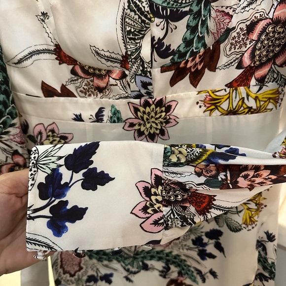 ERDEM Dresses & Skirts - Erdem Size 2-4 Maxi Silk Floral High Neck Dress. Worn 1x. 1 button missing.